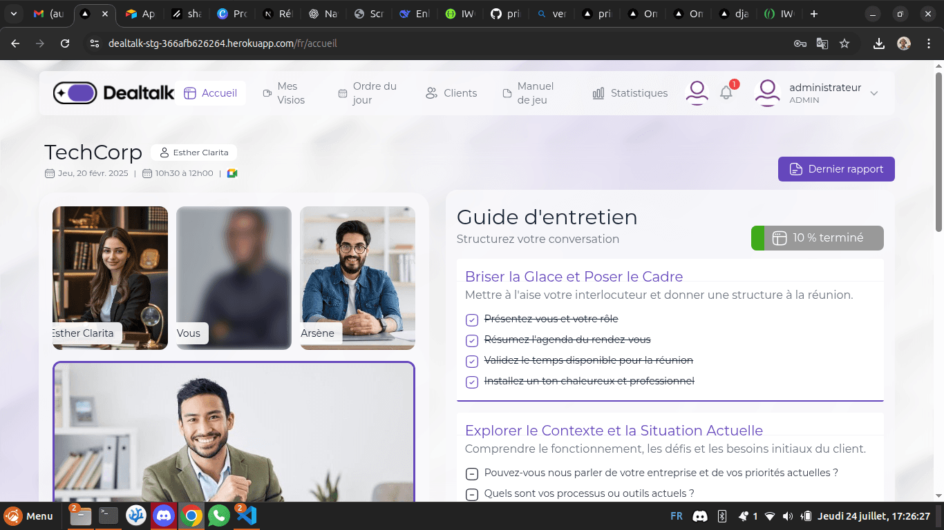 Application de gestion de pospection de clientelle